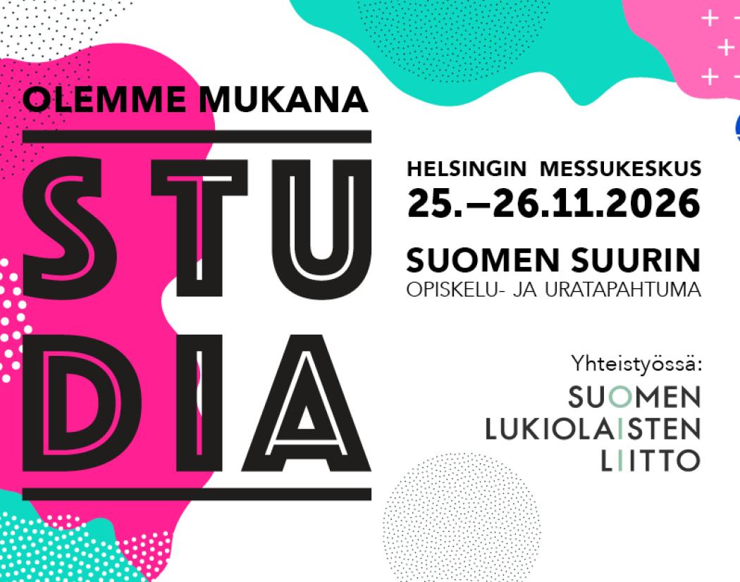 Olemme mukana Studia-tapahtumassa