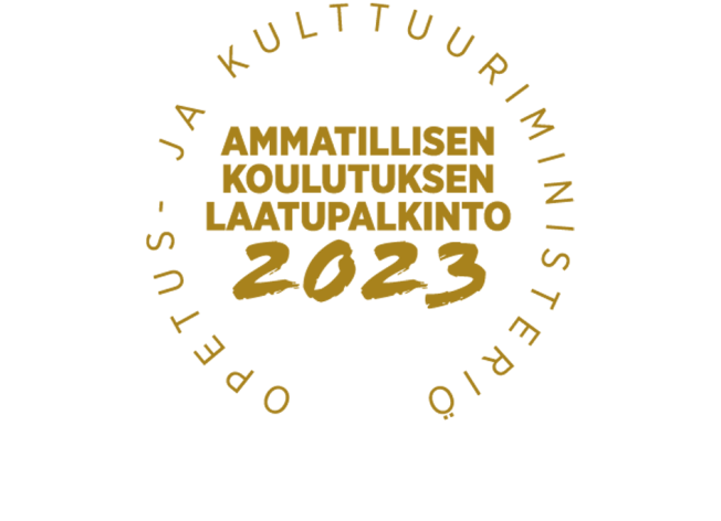 Opetus- ja kulttuuriministeriö vuoden 2023 ammatillisen koulutuksen laatupalkinto.