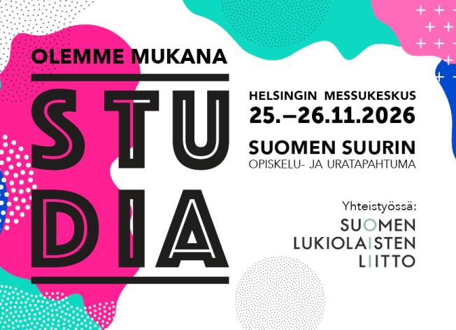 Olemme mukana Studia-tapahtumassa