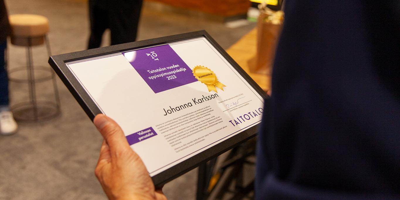 Taitotalon vuoden oppisopimusopiskelija 2023