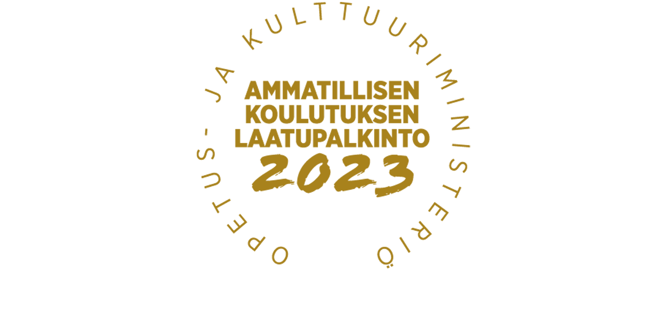 Opetus- ja kulttuuriministeriö vuoden 2023 ammatillisen koulutuksen laatupalkinto.