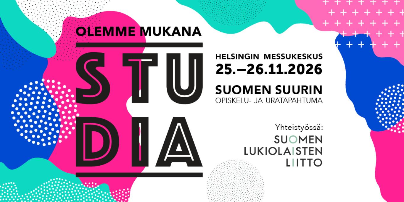 Olemme mukana Studia-tapahtumassa