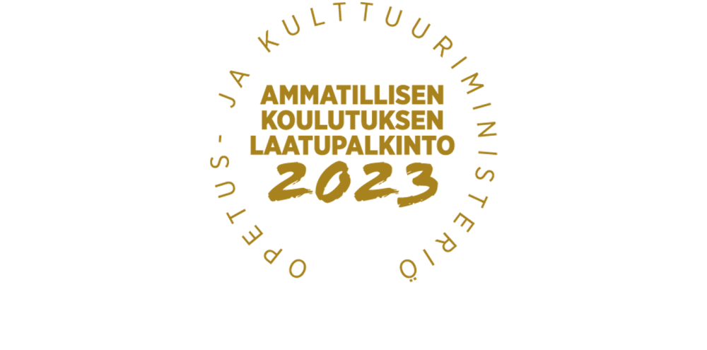 Opetus- ja kulttuuriministeriö vuoden 2023 ammatillisen koulutuksen laatupalkinto.